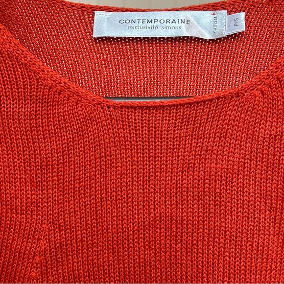 Orange sleeveless knitwear tank- size small - Picture 6 of 6